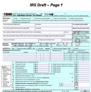 IRS Draft 1 - Form 1040