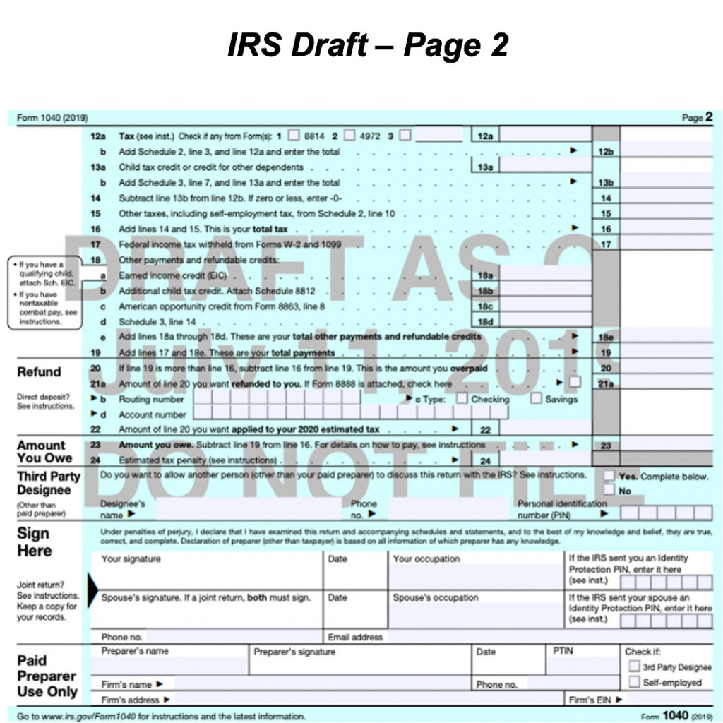 IRS Draft 2 - Form 1040